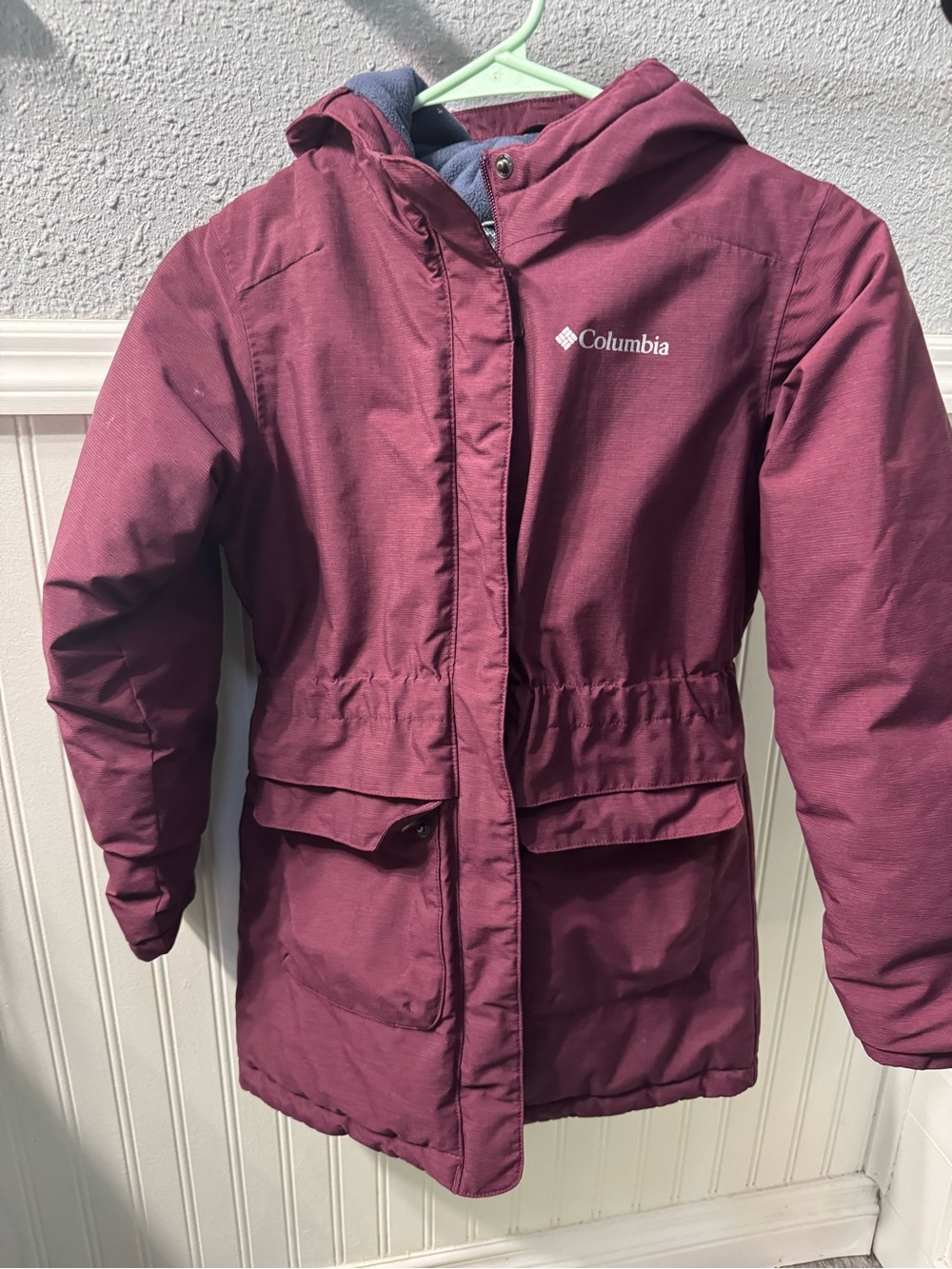 Columbia Girls' Hooded Puffer Jacket - Burgundy Plum